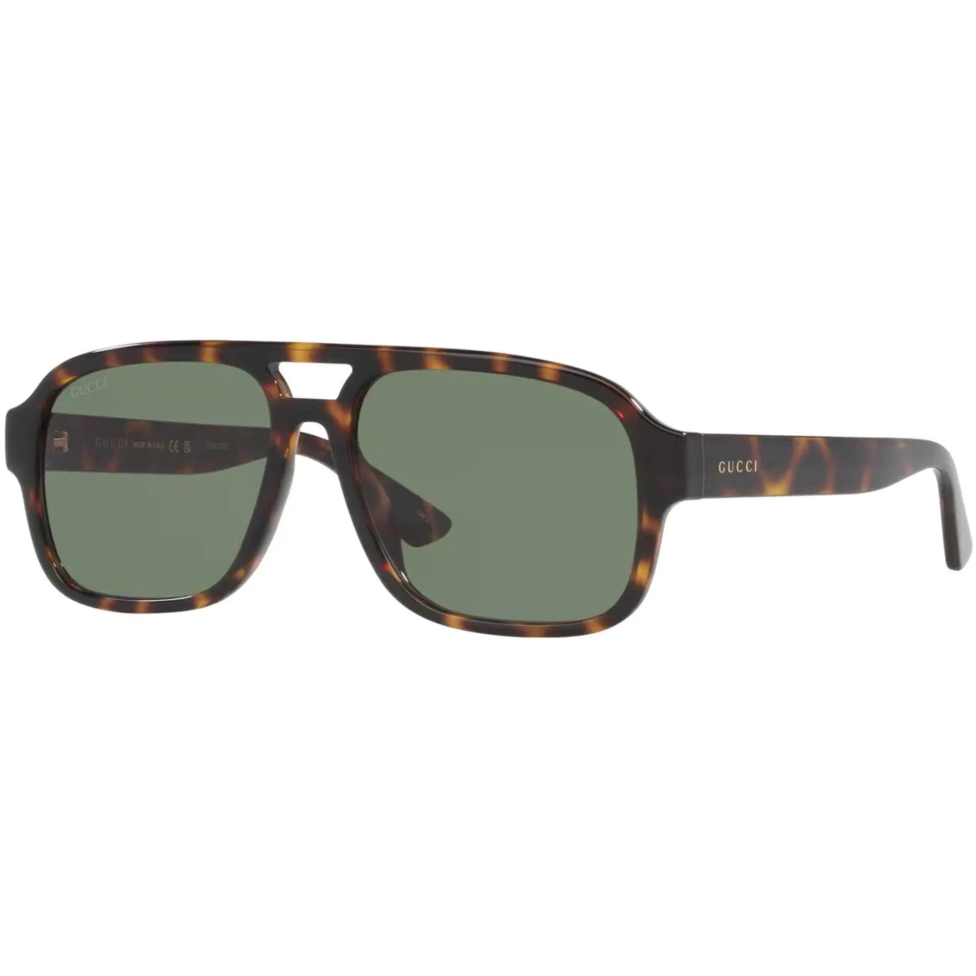 Gucci Men's Sunglasses - Full Rim Tortoise Plastic Square Shape Frame | GG1342S 003