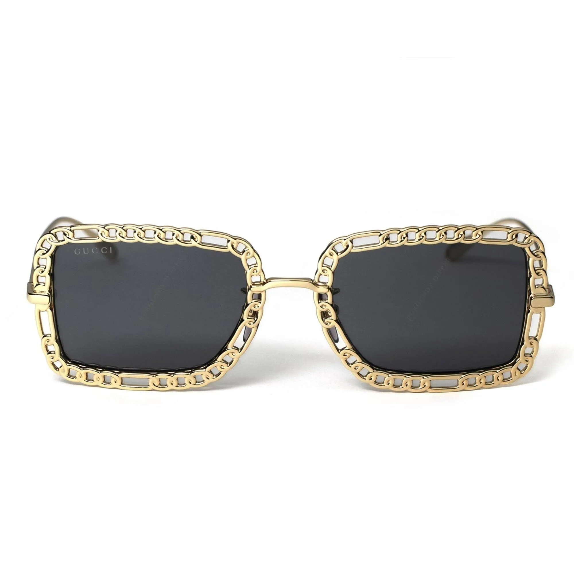 Gucci Women's Sunglasses - Black Metal Rectangular Frame | GUCCI GG1112S 001 001