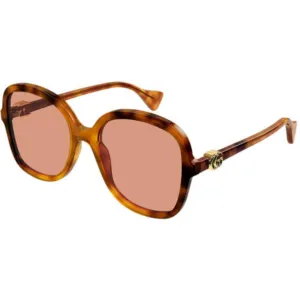 Gucci Women's Sunglasses - Full Rim Havana Acetate Square Shape Frame | GG1178S 004