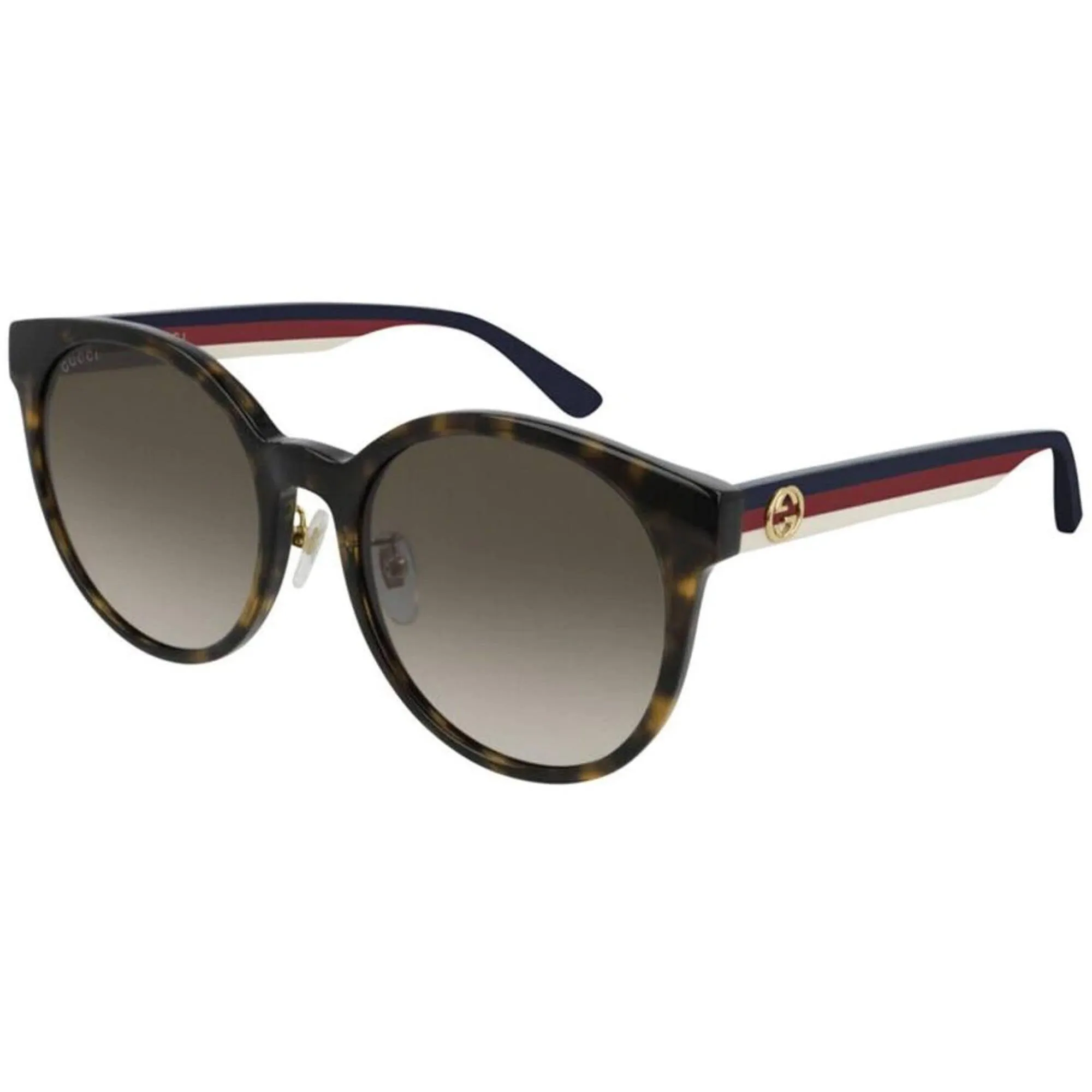 Gucci Women's Sunglasses - Full Rim Havana Blue Acetate Round Frame | GG0416SK 003