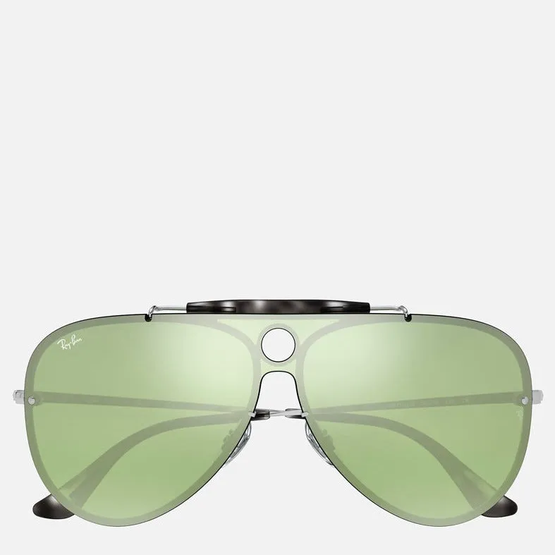 RAY-BAN BLAZE SHOOTER RB3581N SILVER/GREEN