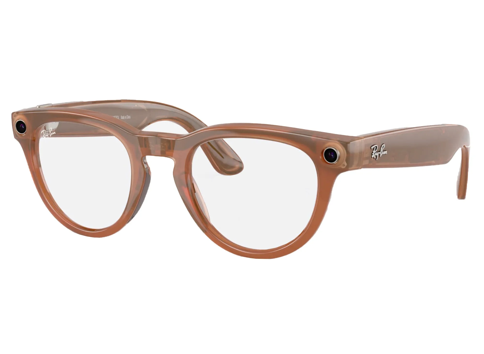 Ray-Ban Meta Headliner in Shiny Caramel w/ Clear to Sapphire Transition Lenses xld