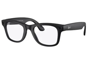 Ray-Ban Meta Wayfarer Sunglasses in Matte Black w/ Graphite Green Transition Lenses xld