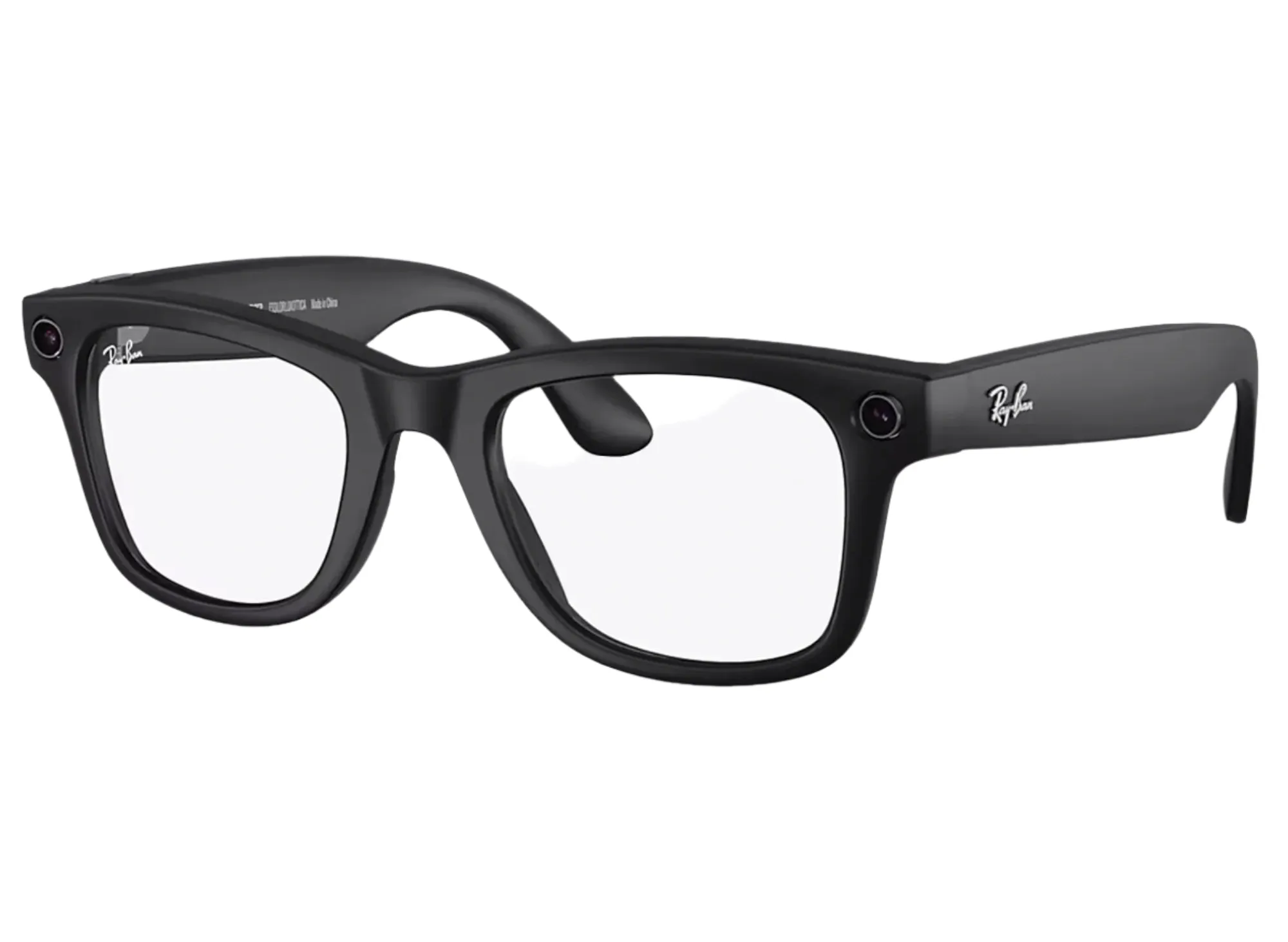 Ray-Ban Meta Wayfarer Sunglasses in Matte Black w/ Graphite Green Transition Lenses xld