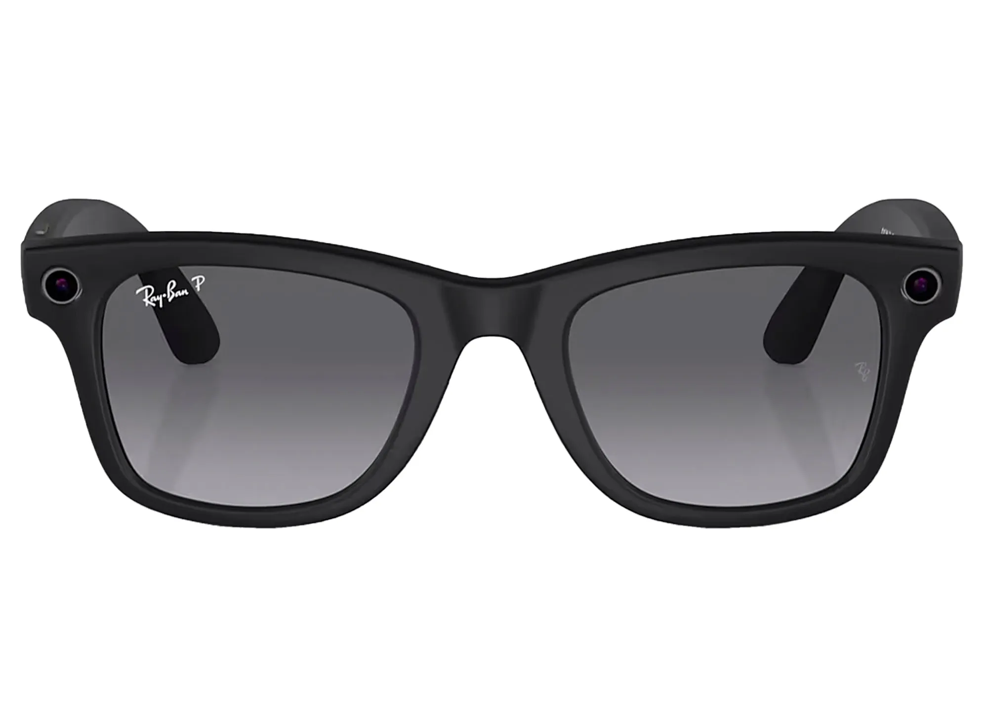 Ray-Ban Meta Wayfarer Sunglasses in Matte Black w/ Polar Gradient Graphite Lenses xld