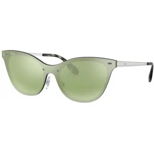 Ray Ban Women's Sunglasses - Rimless Silver Metal Cat Eye | RAY BAN 0RB3580N 042/30