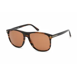 Tom Ford Men's Sunglasses - Full Rim Dark Brown Plastic Pilot Shape Frame | FT0905 50E