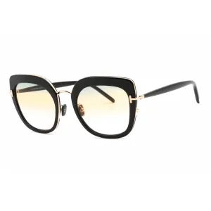 Tom Ford Women's Sunglasses - Black Cat Eye Frame Gradient Gold Lens | FT0945 01B