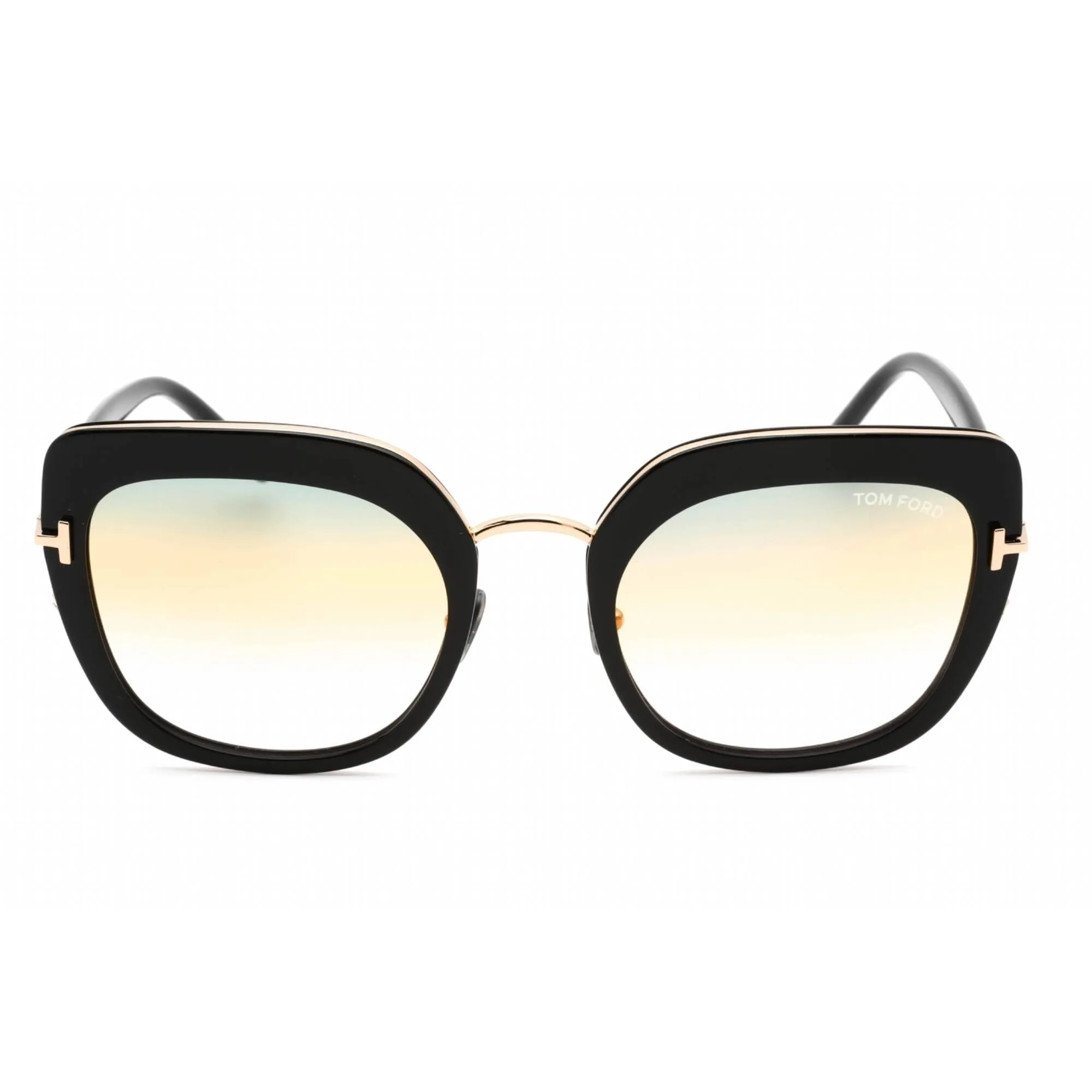 Tom Ford Women's Sunglasses - Black Cat Eye Frame Gradient Gold Lens | FT0945 01B