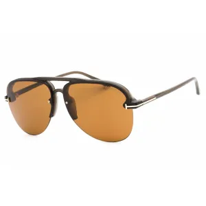 Tom Ford Women's Sunglasses - Half Rim Mastic Plastic Aviator Shape Frame | FT1004 51E