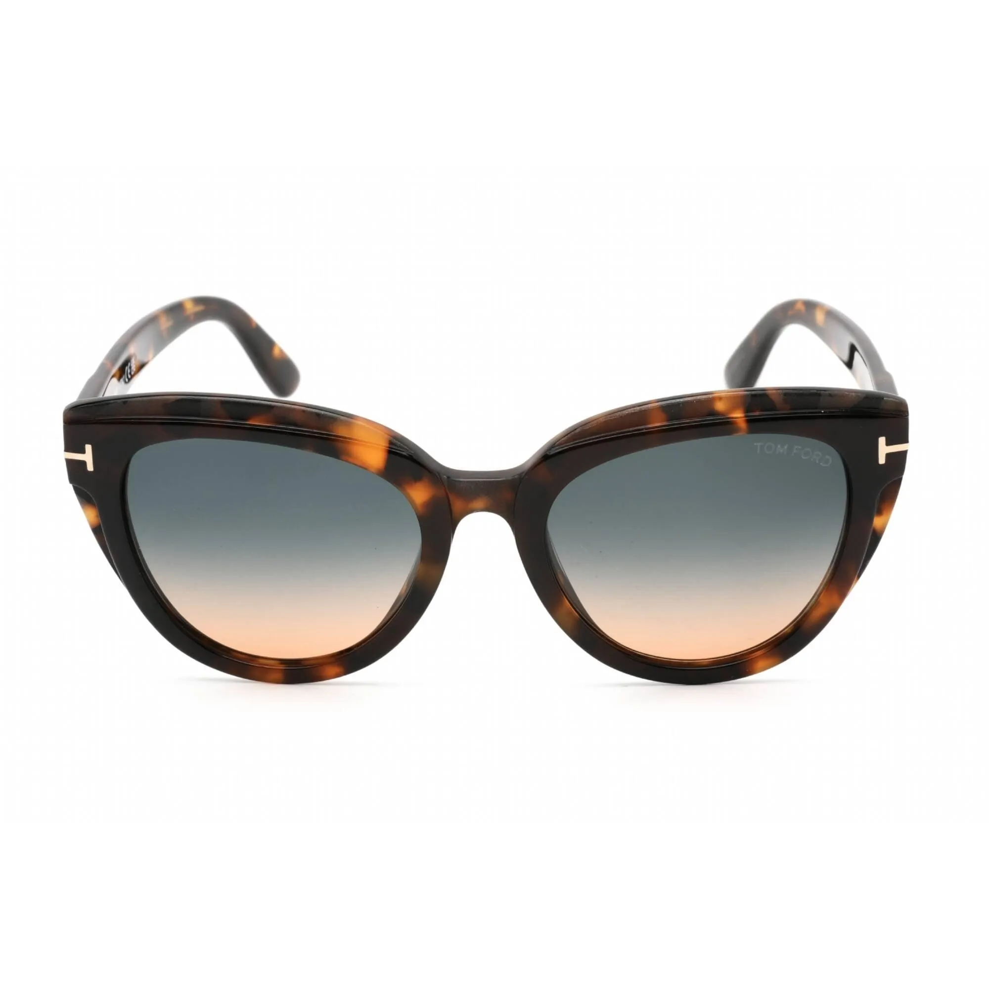 Tom Ford Women's Sunglasses - Havana Cat Eye Frame Green Gradient Lens | FT0938 55P