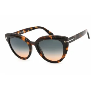 Tom Ford Women's Sunglasses - Havana Cat Eye Frame Green Gradient Lens | FT0938 55P