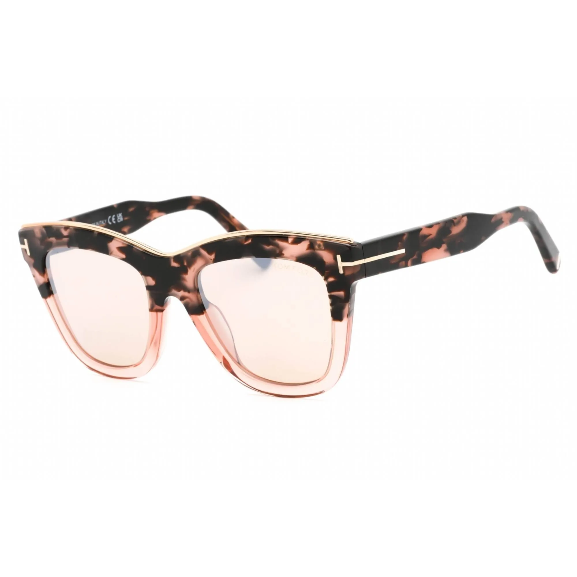 Tom Ford Women's Sunglasses - Pink Havana Plastic Cat Eye Shape Frame | FT0685 56G